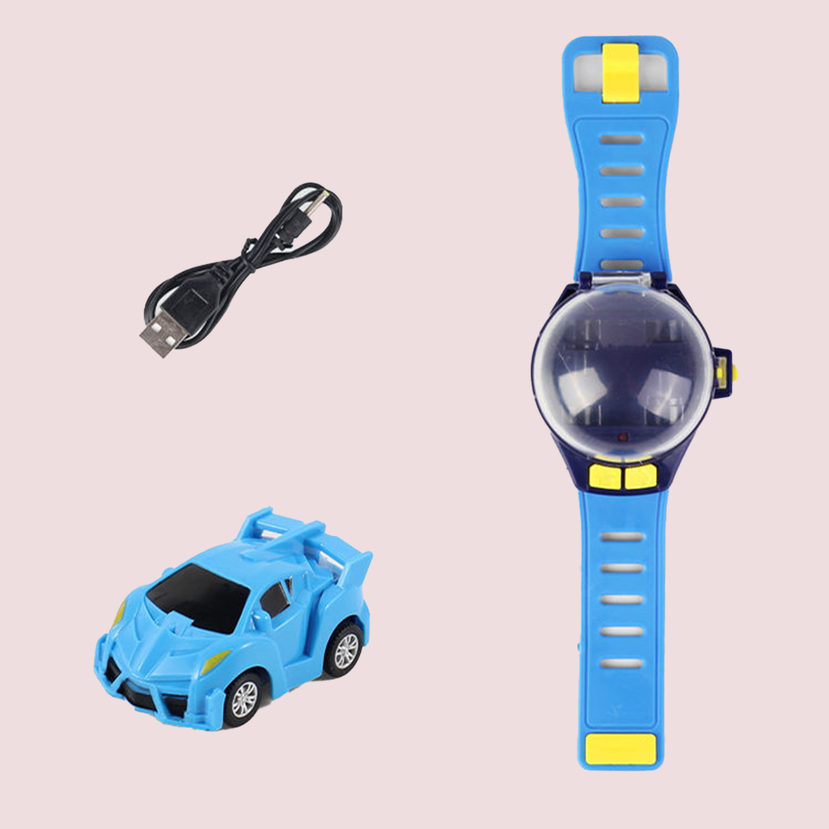 Wrist Watch Remote Controlled Car - Yellow