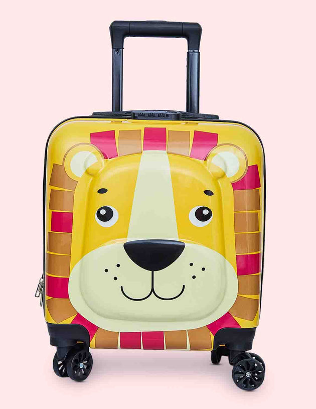 Animal 3D Luggage Trolley Bag - Lion
