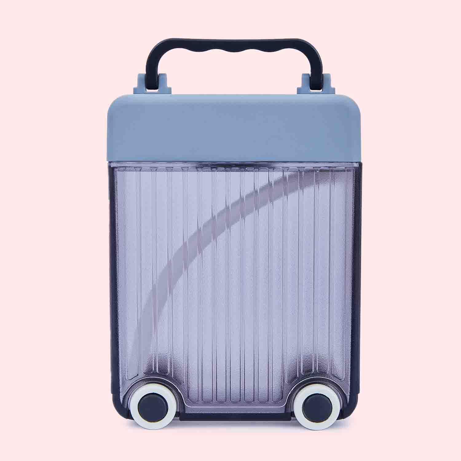 Cute Rolling Suitcase Water Bottle - 450ml - Black