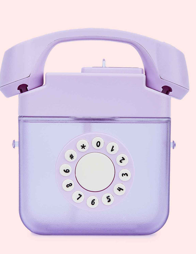 Cute Rotating Rotor Telephone Sipper - 400ml - Purple