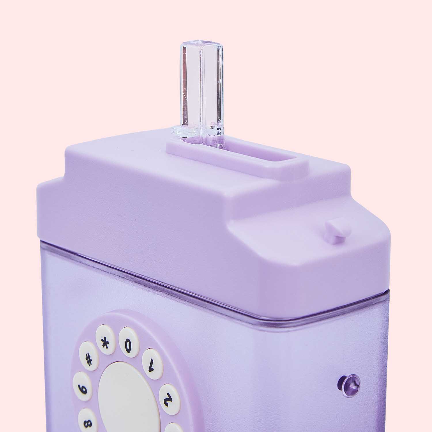 Cute Rotating Rotor Telephone Sipper - 400ml - Purple