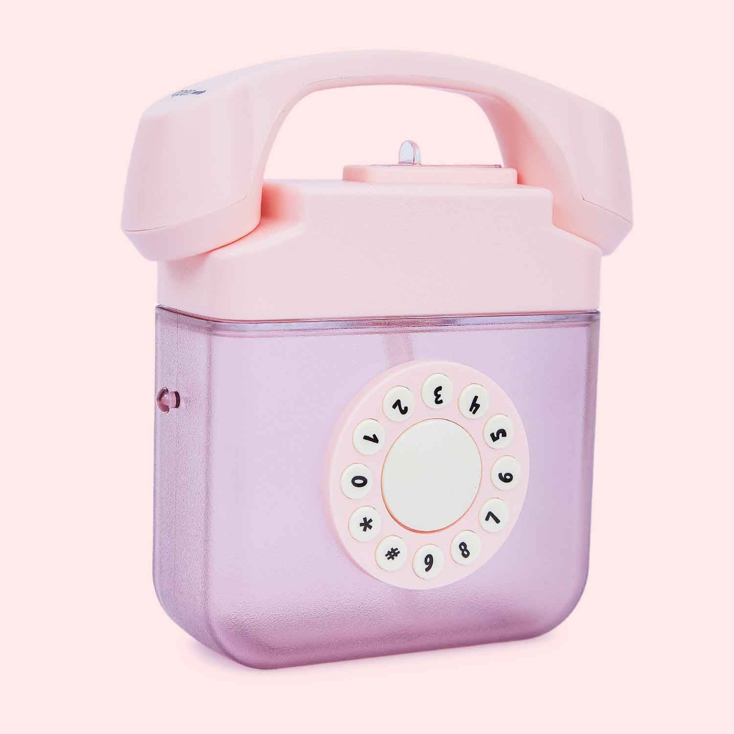 Cute Rotating Rotor Telephone Sipper - 400ml - Pink