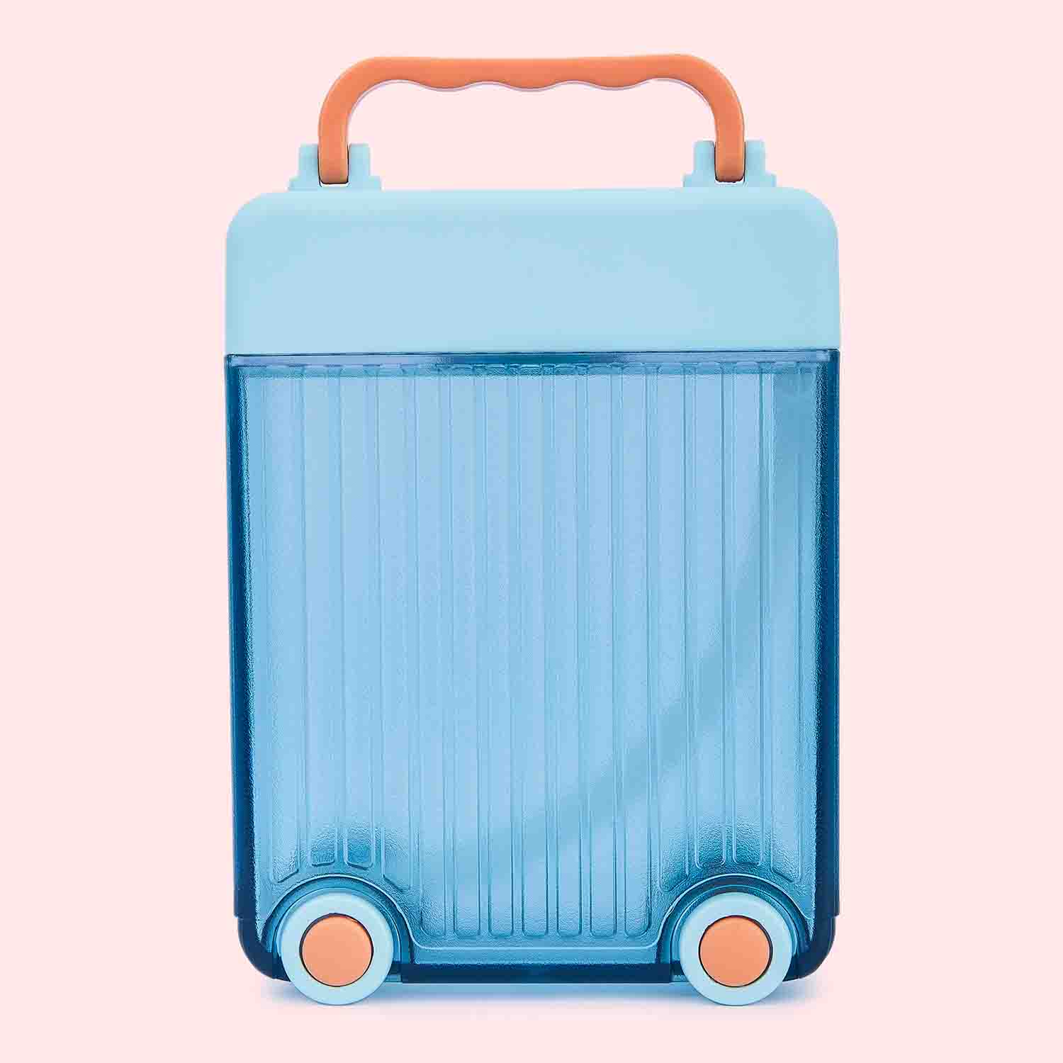 Cute Rolling Suitcase Water bottle - 450ml - Pink