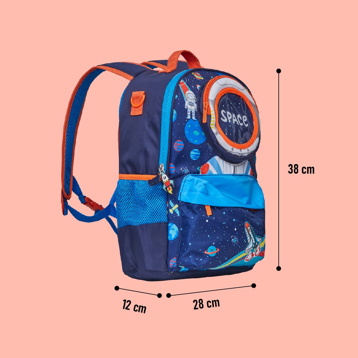 Multi-Compartment Big 3D School Bag - Space